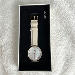 MVMT Boulevard Stainless Steel watch with genuine leather straps